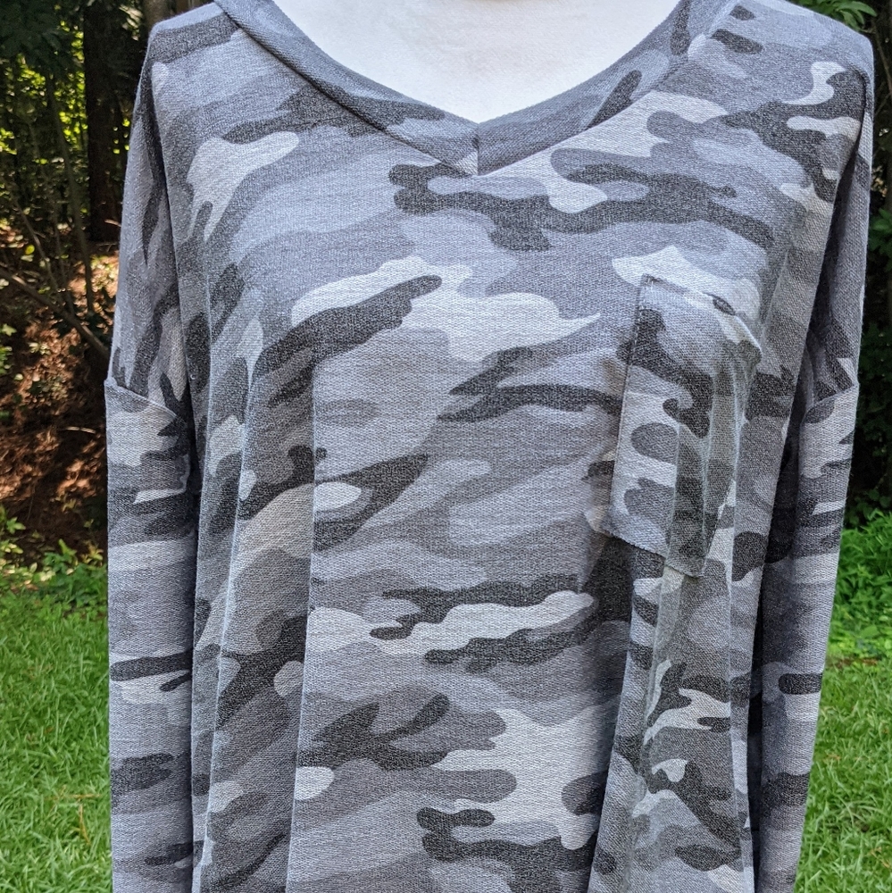 Camo Plus Size Top